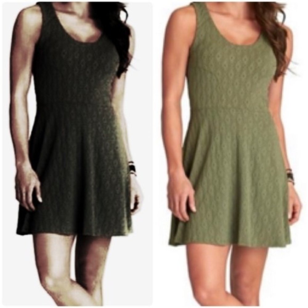 Athleta Black Textured Flirt Flutter Dress